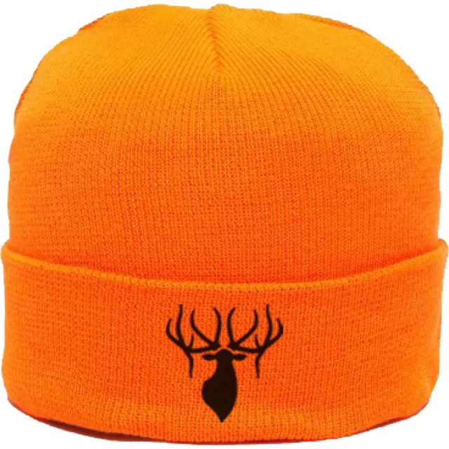 KBZ409-BZ Kings Logo Heavy Knit Beanie 100% Polyester Blaze