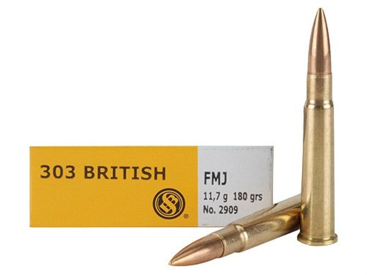 Buy Sellier & Bellot SB303A 303 British 180 Grain FMJ 20 Rounds Brass online