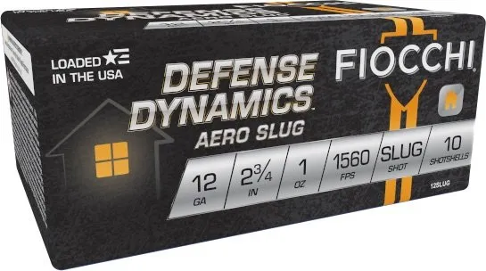 Buy Fiocchi 12SLUG Defense Dynamics Aero 12Gauge 2.75" 1oz RifledSlug Shot online