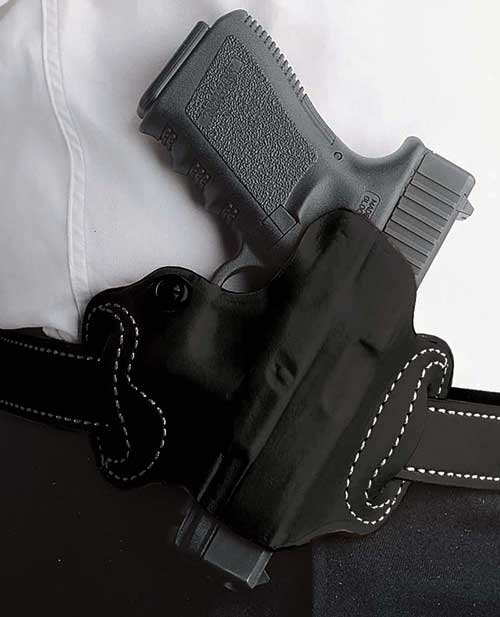 Buy DeSantis 086BA9PZ0 Mini Slide Holster OWB RH Leather Black Hellcat online