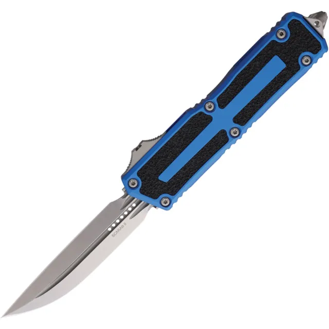 Microtech Scarab II G3 3.97 In D/E-S Stonewash Blue Alu Handle - MICROTECH for sale at Iron and Lace