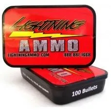 Buy Lightning Ammo Rifle Bullets .22 Cal .224 55 gr FMJ-BT w/c 100/ct Tin online