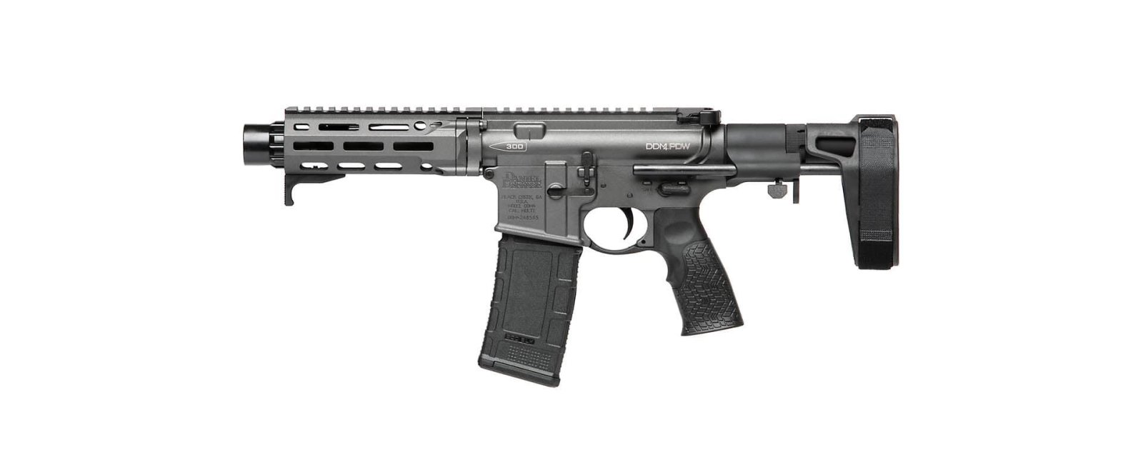 Daniel Defense DDM4 PDW 300 AAC Blackout 7 In Cobalt 32-Rd Pistol - Daniel Defense - 300 AAC Blackout