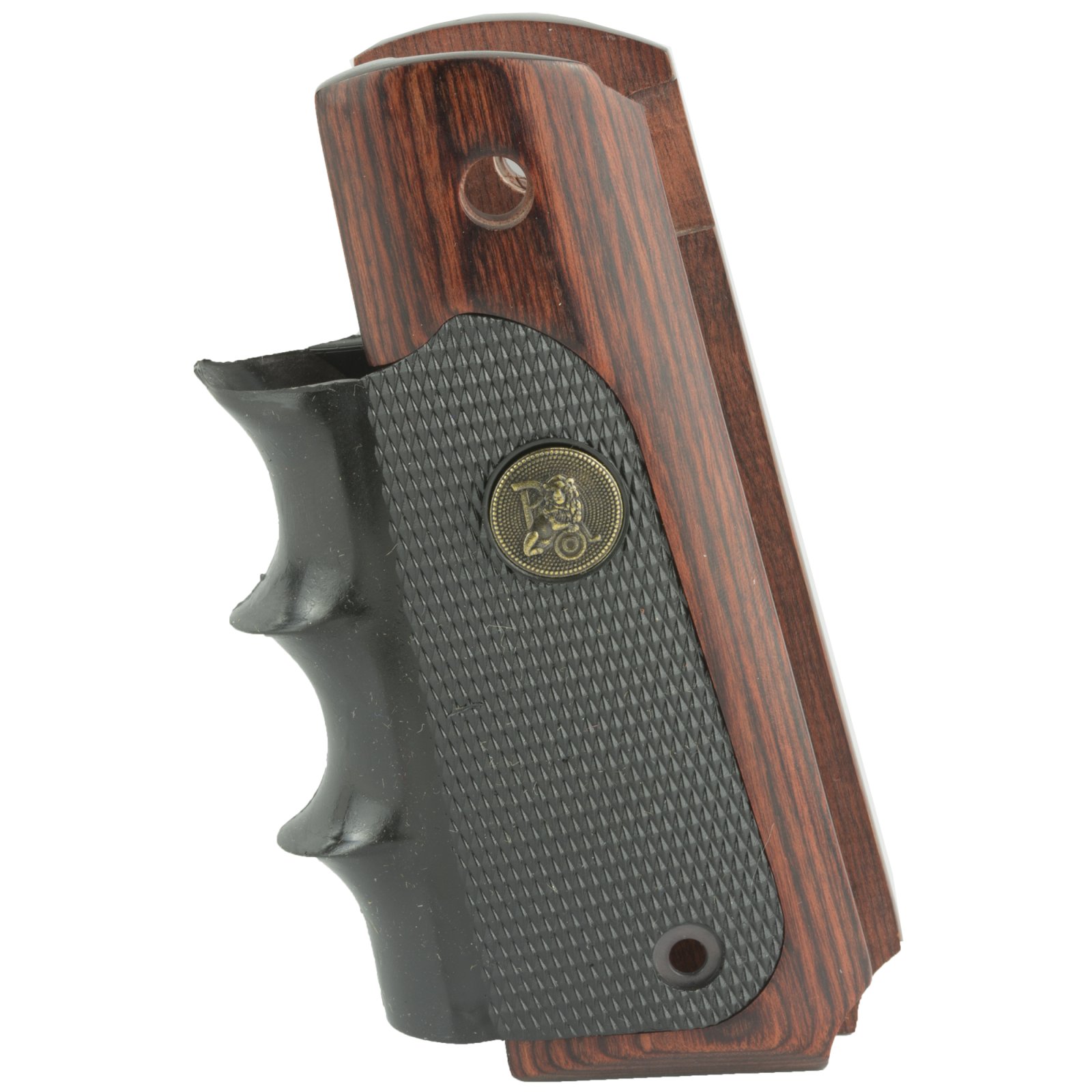Pachmayr 00423 American Legend 1911 Grip Black Rubber Rosewood - Pachmayr