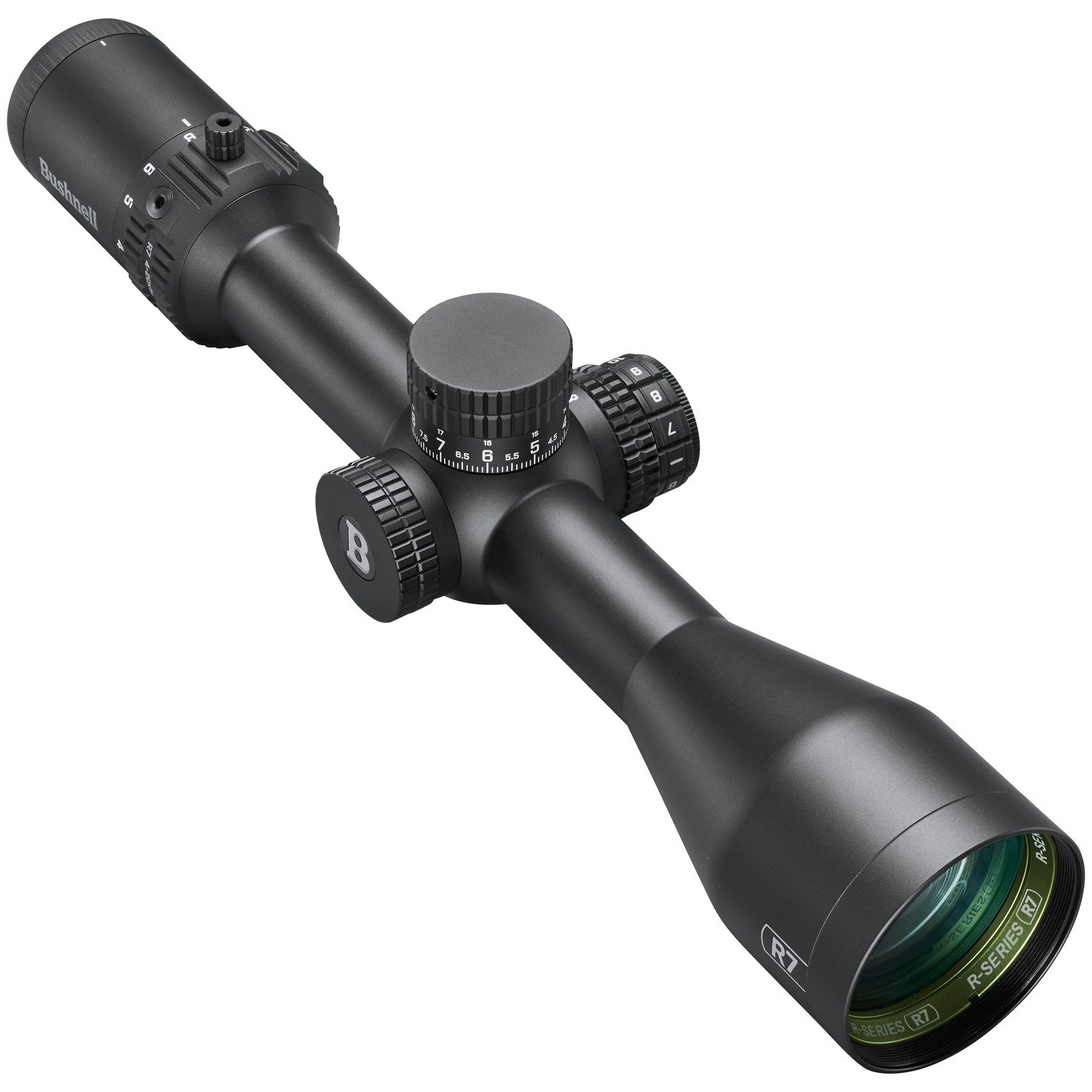 Buy Bushnell R7-42050M1 R7 Riflescope Black Capped Target Turret FFP MRAD Fiber Dot w/ Holdover ILLUMINATED FIBER MRAD online