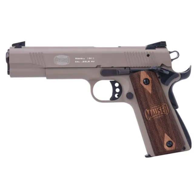 BLL Mauser 1911 .22 LR 5 In 15rd Black Threaded Barrel Walnut Grips