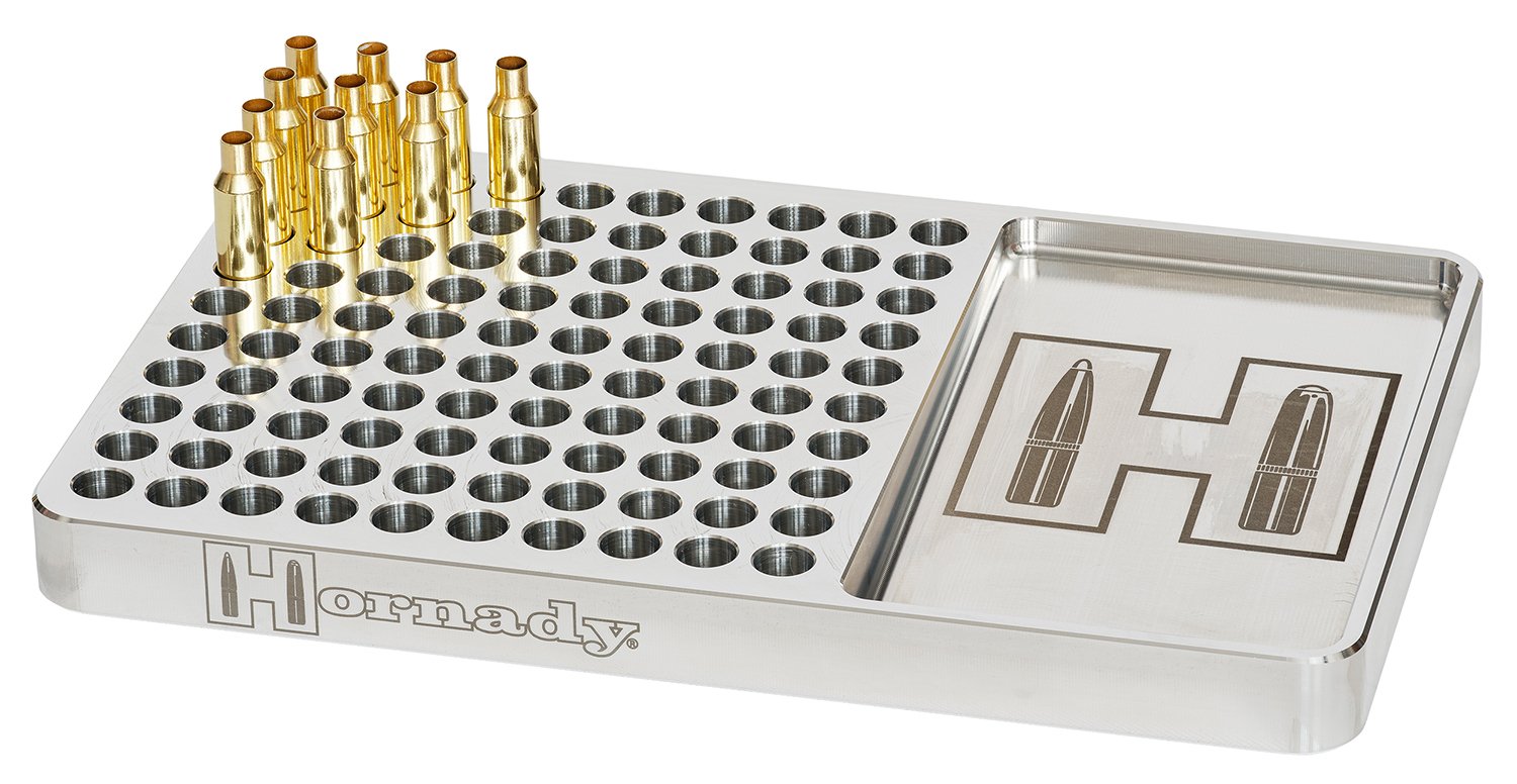 Horn Hunter 480044 Reloading Block Red Aluminum 100 Round Rifle - Hornady
