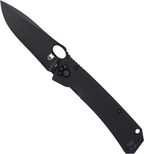 CobraTec Knives Raven Folder CTRVN 3.25 In D2 Black-Titanium Liner Lock - CobraTec Knives