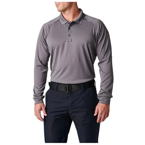 5.11 Tactical Performance Long Sleeve Polo XL Black Moisture-Wicking