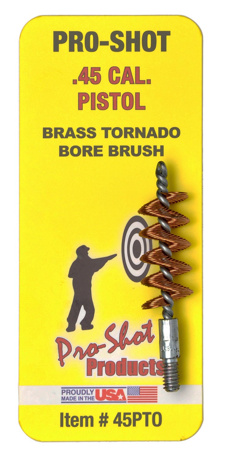 Buy Pro-Shot 45PTO .45 Caliber Pistol Bore Brush Brass Spiral Wound online