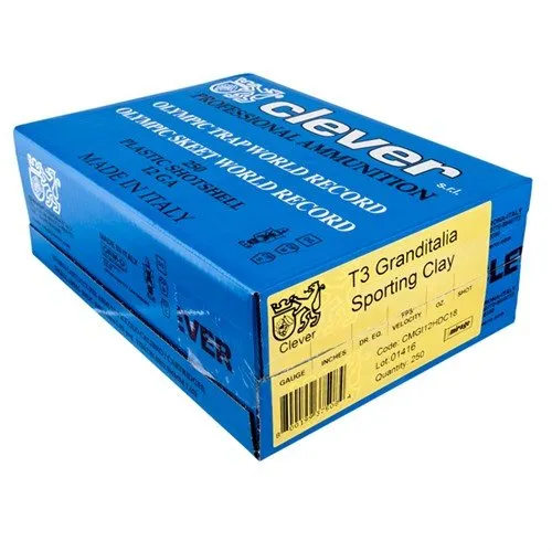 Clever CMGI12HD18 12GA 3DR 1OZ #8 250/CS 16mm Brass