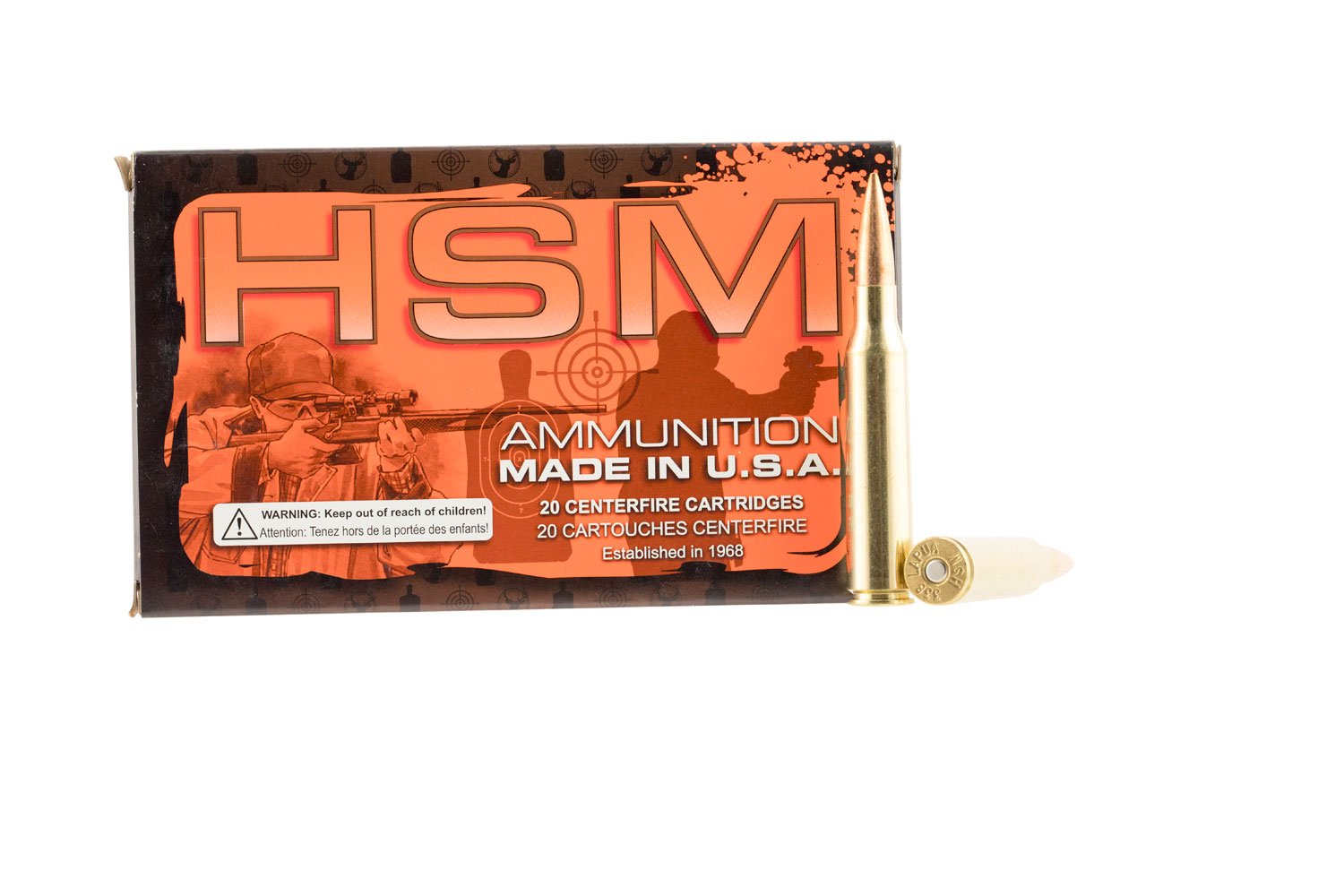 HSM Ammunition 338LAP2N68 338 Lapua Mag 250gr SMK BTHP 20/box - HSM Ammunition - 338 Lapua Mag