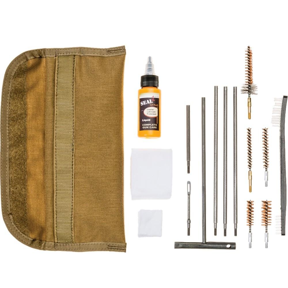 TacShield Universal GI Field 13 Piece Clean Kit w/Seal 1CLP Plus Coyote - Military Armament Corporation