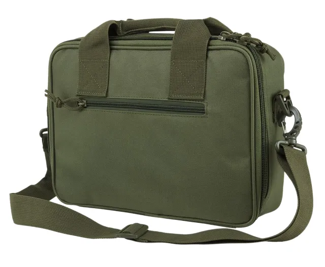NcStar CPDX2971G VISM Double Pistol Range Bag Green 13"x10"x3.25"