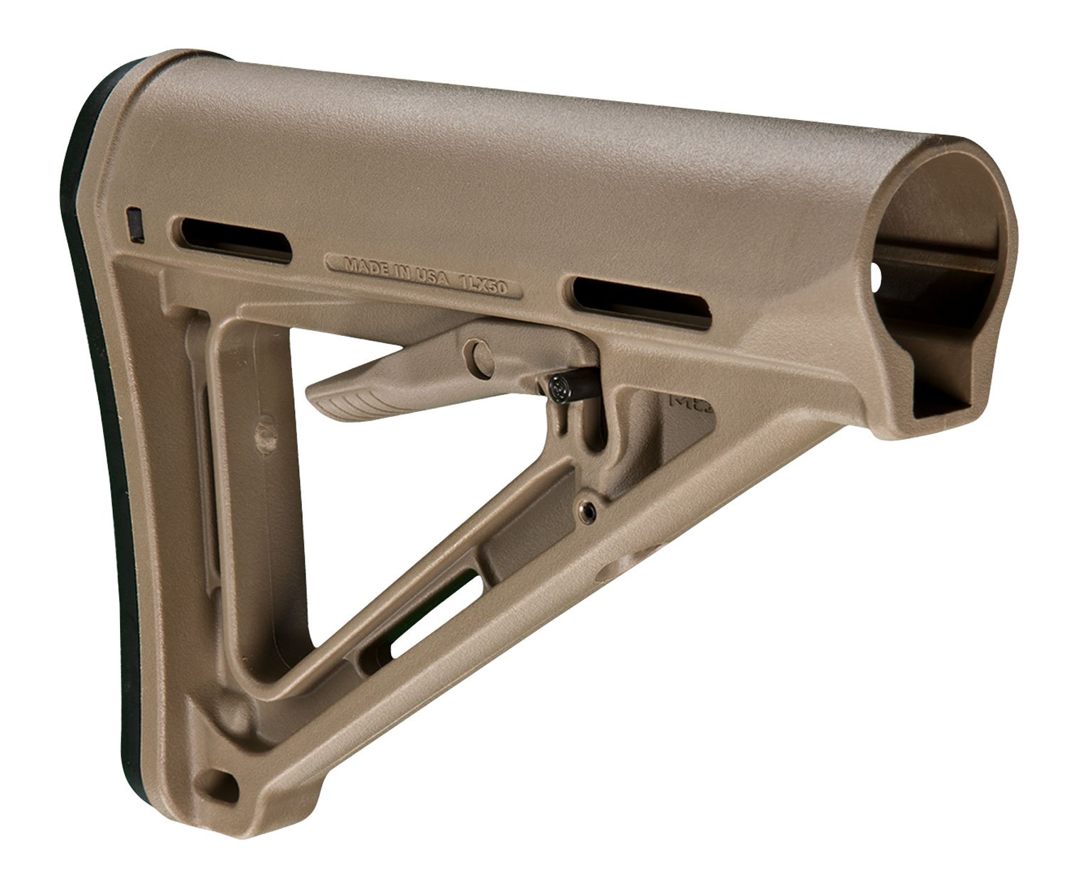 Magpul Industries MOE Rifle Stock MAG400FDE: Adjustable, Ambidextrous, AR-15/M-16 Mil-Spec, Flat Dark Earth - Magpul Industries