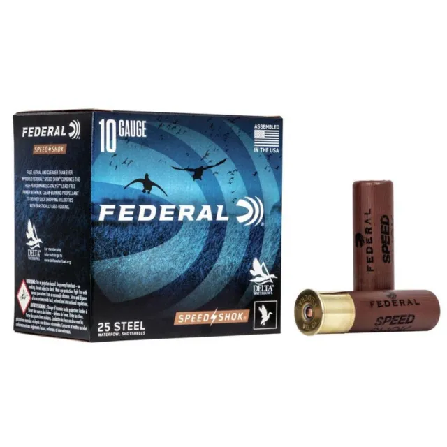 Federal WF1072 Speed-Shok 10Gauge 3.50" 1 1/2oz 2Shot 25 Per Box/10 Case - Federal Premium Ammunition - 10 Gauge