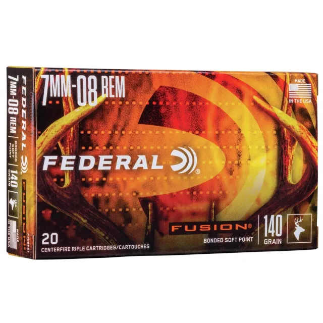 Federal F708FS1 Fusion Hunting 7mm-08 Rem 140 gr Soft Point Ammo 20/10 - Federal Premium Ammunition - 7mm-08 Rem for sale at Keys Gun Shop