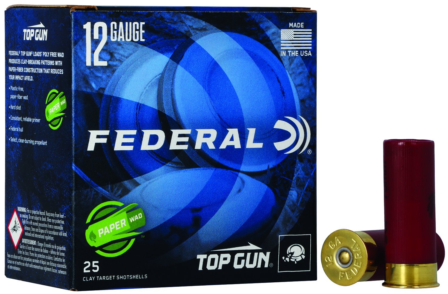 Federal Premium TG12W 7.5 12 Gauge 2.75in 1 1/8oz Paper Wad 25 Rounds - Federal Premium Ammunition - 12 GAUGE