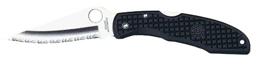 Spyderco C10SBK Endura 3.75" Serrated VG-10 Blade Black FRN Handle - Spyderco