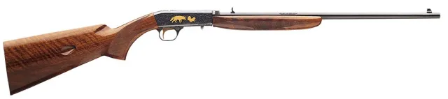 Browning 021002102 SA-22 Grade VI Semi-Auto 22 LR Caliber 10+1 Capacity 19.30" Barrel Polished Blued Metal Finish Gloss American Walnut Stock Right Hand Full Size