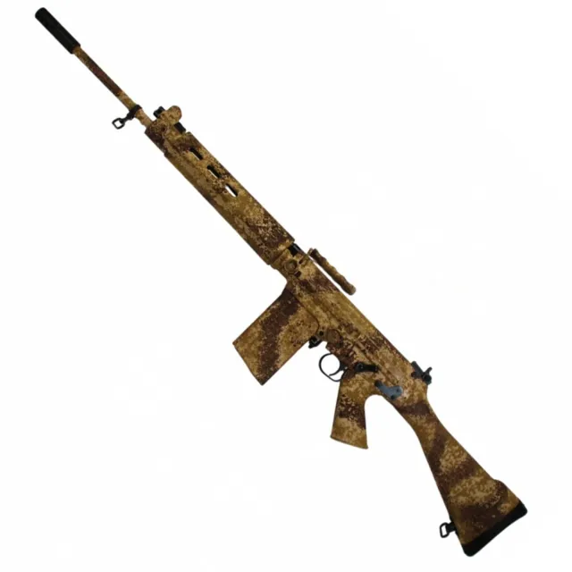 SA58 FAL .308 21" Bush Tracker Traditional profile barrel Custom Camo finish Desert T Fixed stock