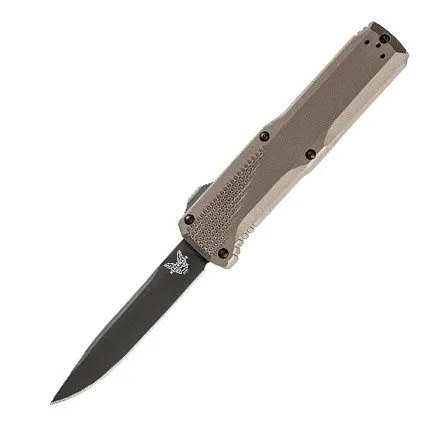 Benchmade 4600DLC1 Phaeton Auto Knife - 3.45" Drop Point Blade, 6061-T6 Aluminum Handle - Benchmade