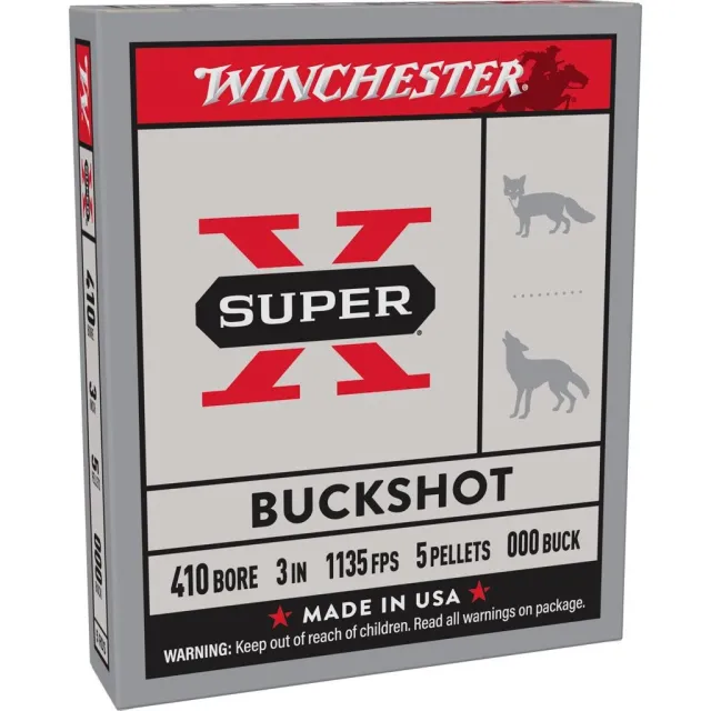 Winchester XB413 410 Gauge 3 in 000 Buck 5 Pellets 1135 fps - Winchester - .410 Bore