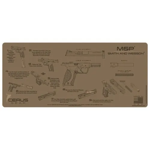 Cerus Gear IM-SW-MP-INS-COY Instructional Cleaning Mat 27In Coyote