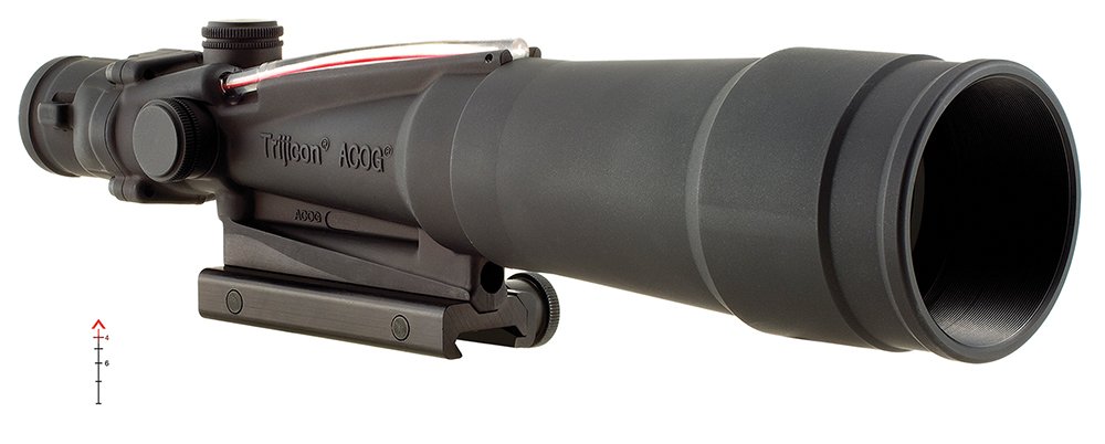 Trijicon ACOG 5.5x50 Red Chevron BAC .223 50mm Scope, Aluminum Housing - Trijicon - 50MM