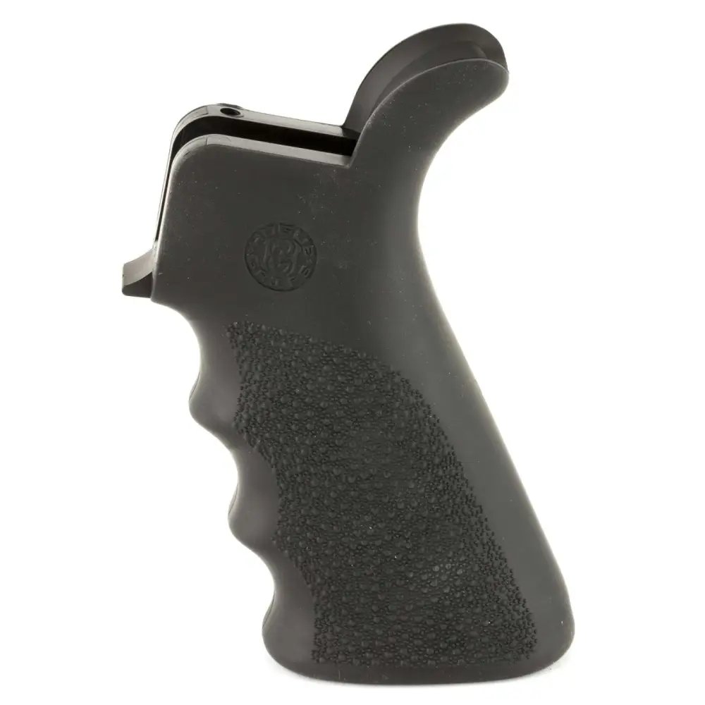 Hogue 15020 OverMolded Beavertail Black Rubber Grip with Finger Grooves - Hogue