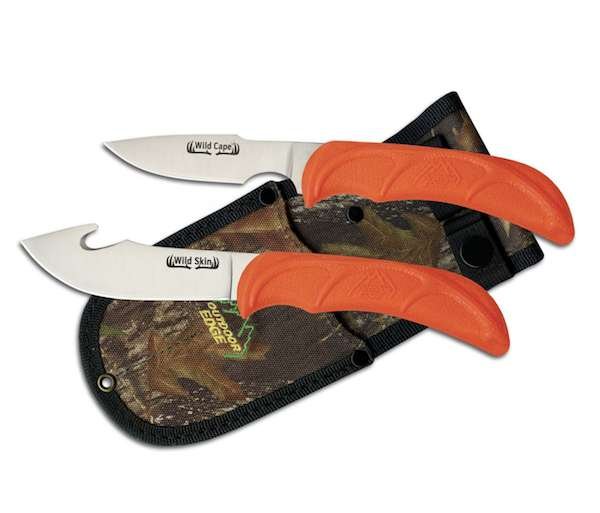 Buy Outdoor Edge WR1C WildPair Knife Set 420J2 Steel Blaze Orange Handle online