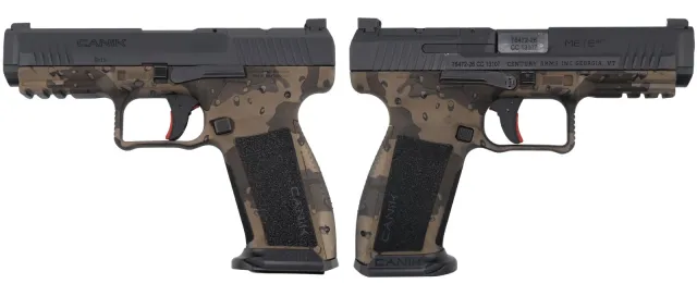 CANIK METE SFT ONE SERIES 9MM CHOCOLATE CHIP CAMO PSTL 4.46 BRL 1-18RD MAG - Century Arms - 9mm