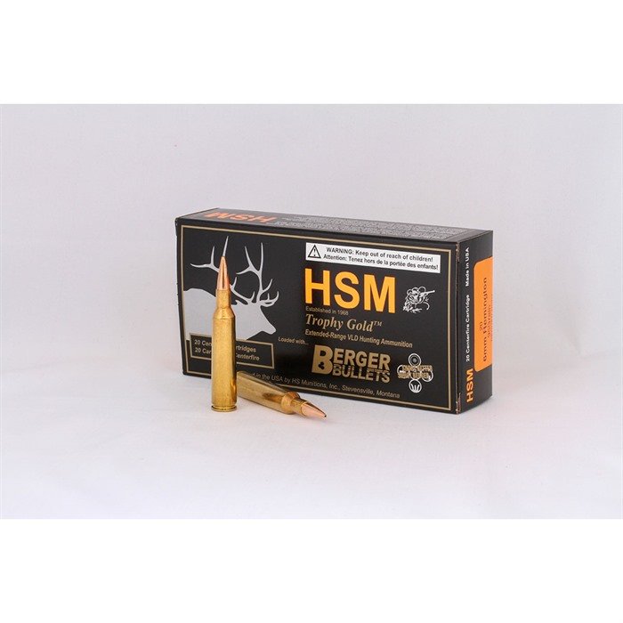 Buy HSM 6REM95VLD Trophy Gold 6mm 95gr Berger VLD Match 20 Rounds online