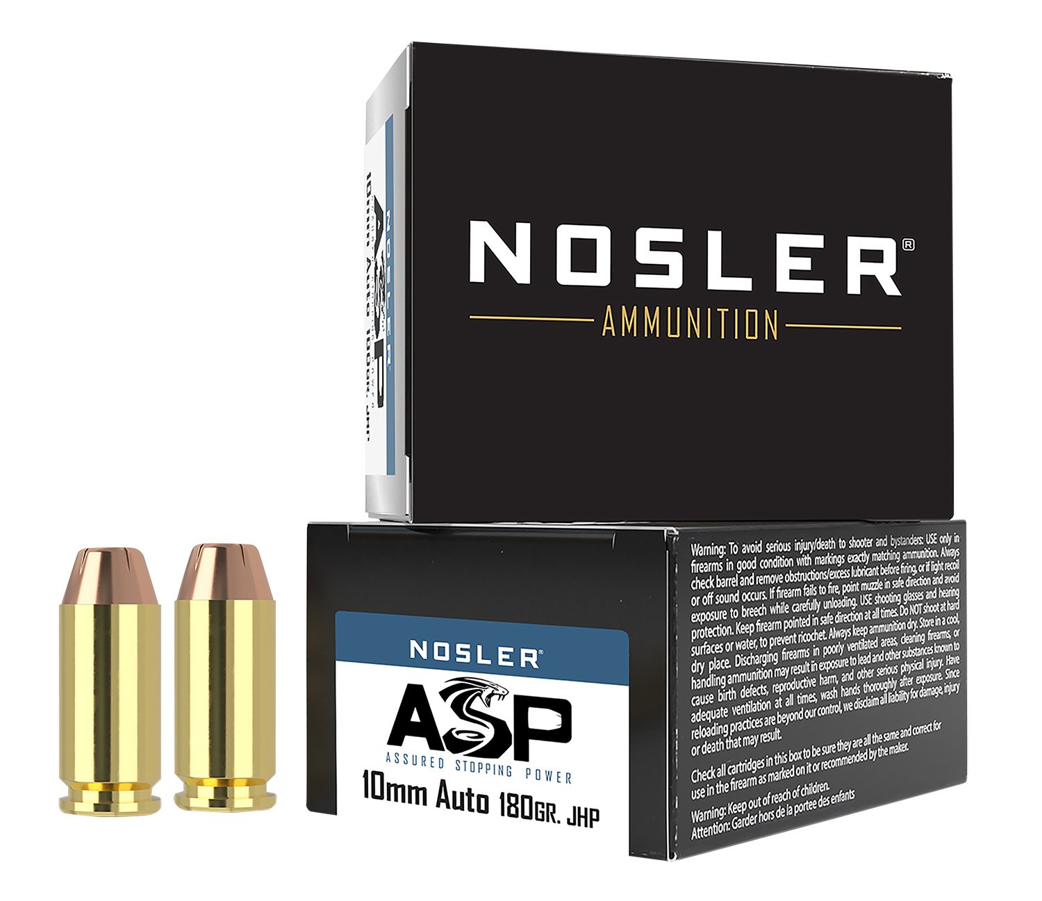 Nosler 51400 10mm Auto 180 Grain Jacketed Hollow Point 20 Rounds - Nosler - 10mm Auto