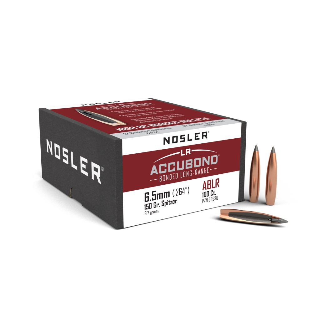 Nosler 58930 AccuBond Long Range Bullets 6.5mm 150gr Spitzer 100pk - Nosler - 6.5mm