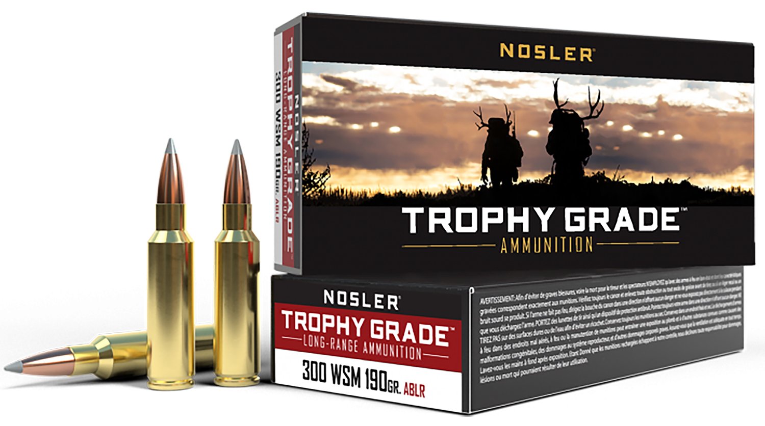 Nosler 60106 300 WSM 190 Grain AccuBond Long Range Ammo 20 Rounds - Nosler - 300 WSM