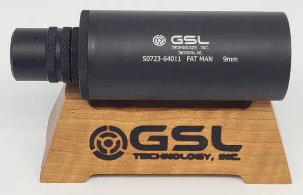 GSL Fatman 9mm Pistol Caliber Suppressor 34dB Tri-Lug HK MP5 - GSL Technology - 9mm