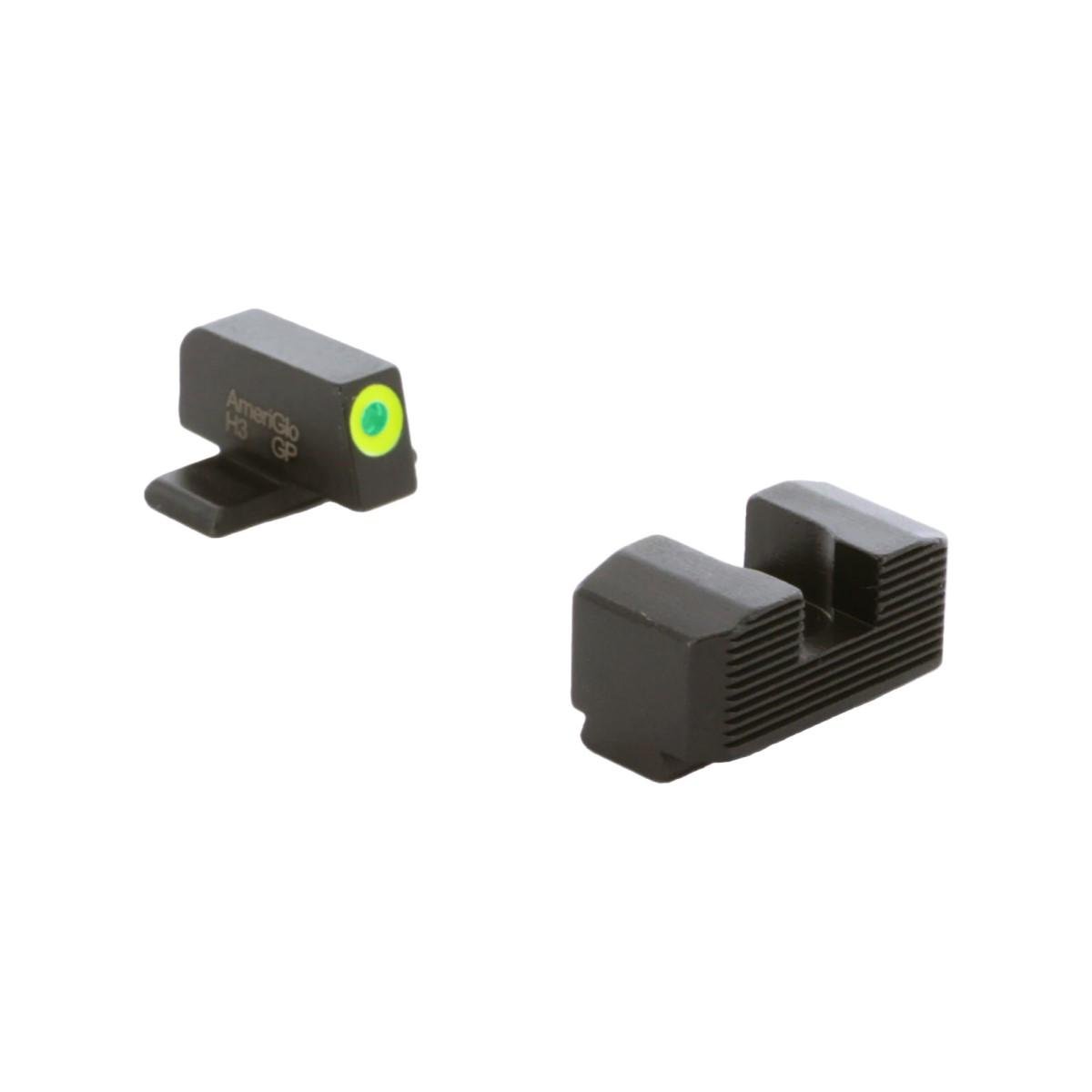 Buy AmeriGlo SA-534 Tritium LumiGreen Front Black Serrated Rear Sights Hellcat online