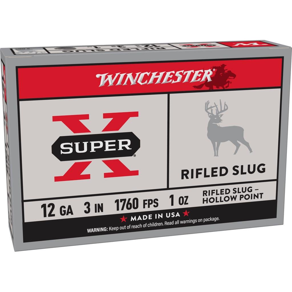 Winchester X123RS15 12 Gauge 3 in 1 oz Rifled Slug 1760 fps 5 Rounds - Winchester - 12 Gauge