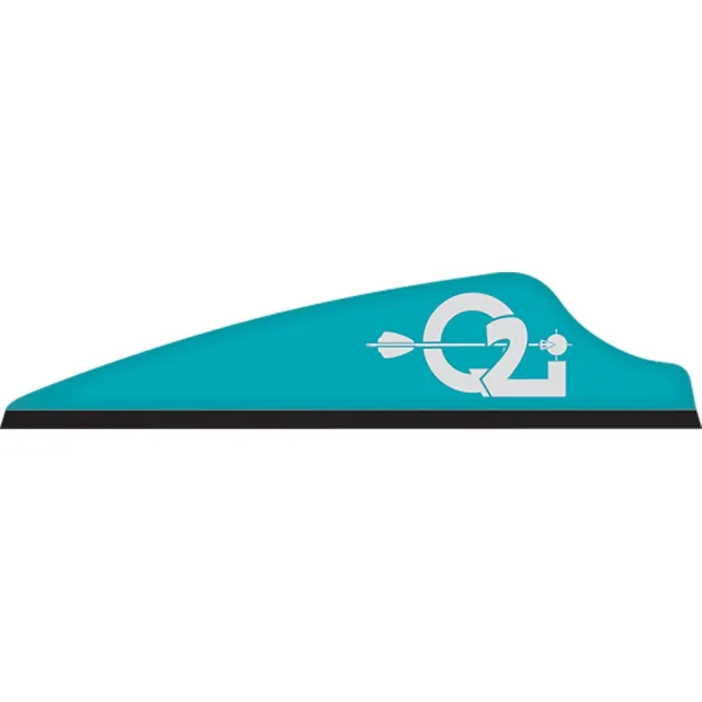 Q2i Q050410 Fusion X-II Vanes Teal 2.1" 100pk Aerodynamic - Q2i
