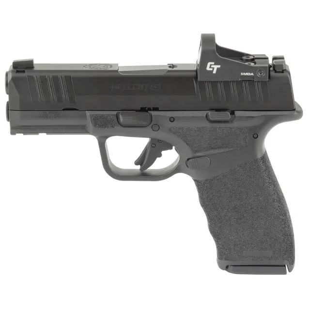 Springfield Gear Up 2025 Hellcat PRO Compact White-Dot Handgun 9mm Luger 15(3)&17(2)rd Magazines 3.8 Black Frame CT1500 and Range Bag