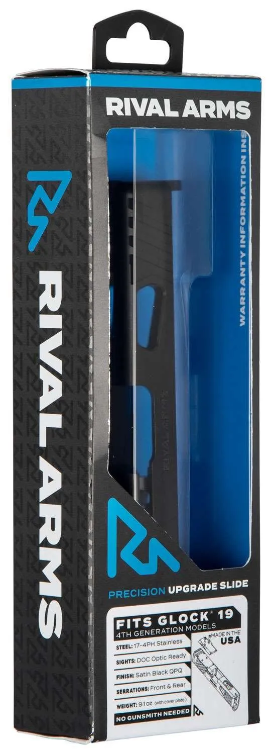 Rival Arms RA10G206A Precision Slide A1 Black QPQ for Glock 19 Gen4