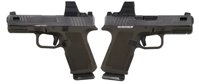 RUGER RXM 9MM PISTOL 4" PORTED BBL ODG/CRUSHED SILVER MAGPUL EHG, O.R. 2-15RD MAGS