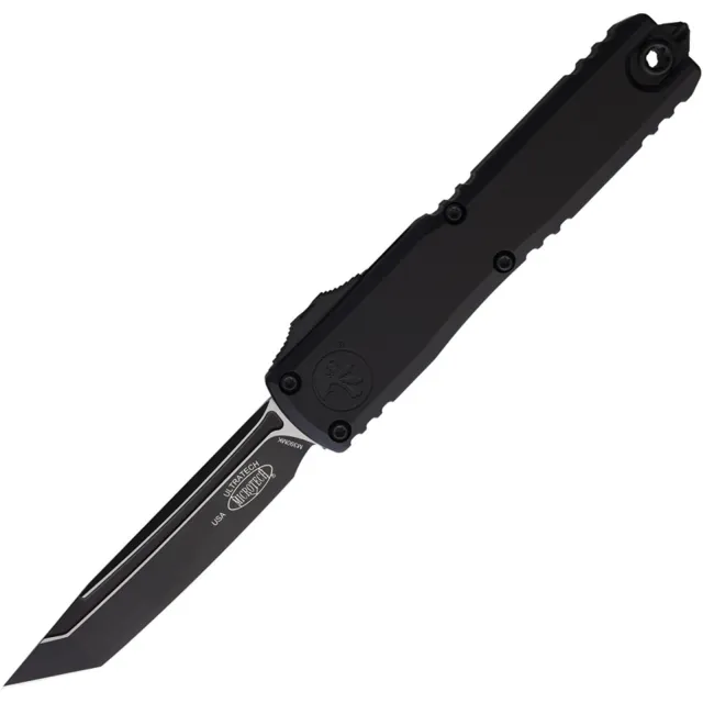 Microtech Ultratech Gen III ZBP 3.55 In Tanto Edge Black Aluminum Handle - MICROTECH for sale at Iron and Lace