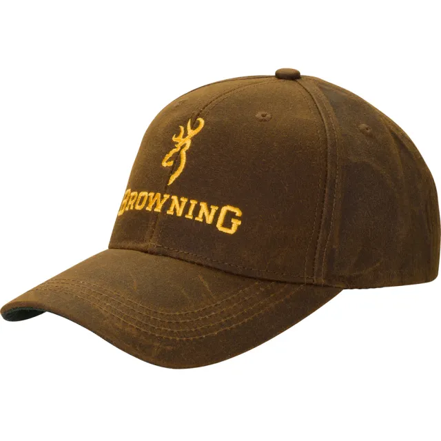 Browning Cap Dura Wax Solid Brown OSFA 10.0 Low Profile Hook Loop Closure - Browning