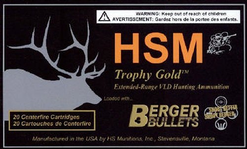 HSM 257WBY115 Trophy Gold 257 Wthby Mag 115gr VLD 20 Rounds - HSM Ammunition - .257 WEATHERBY MAGNUM