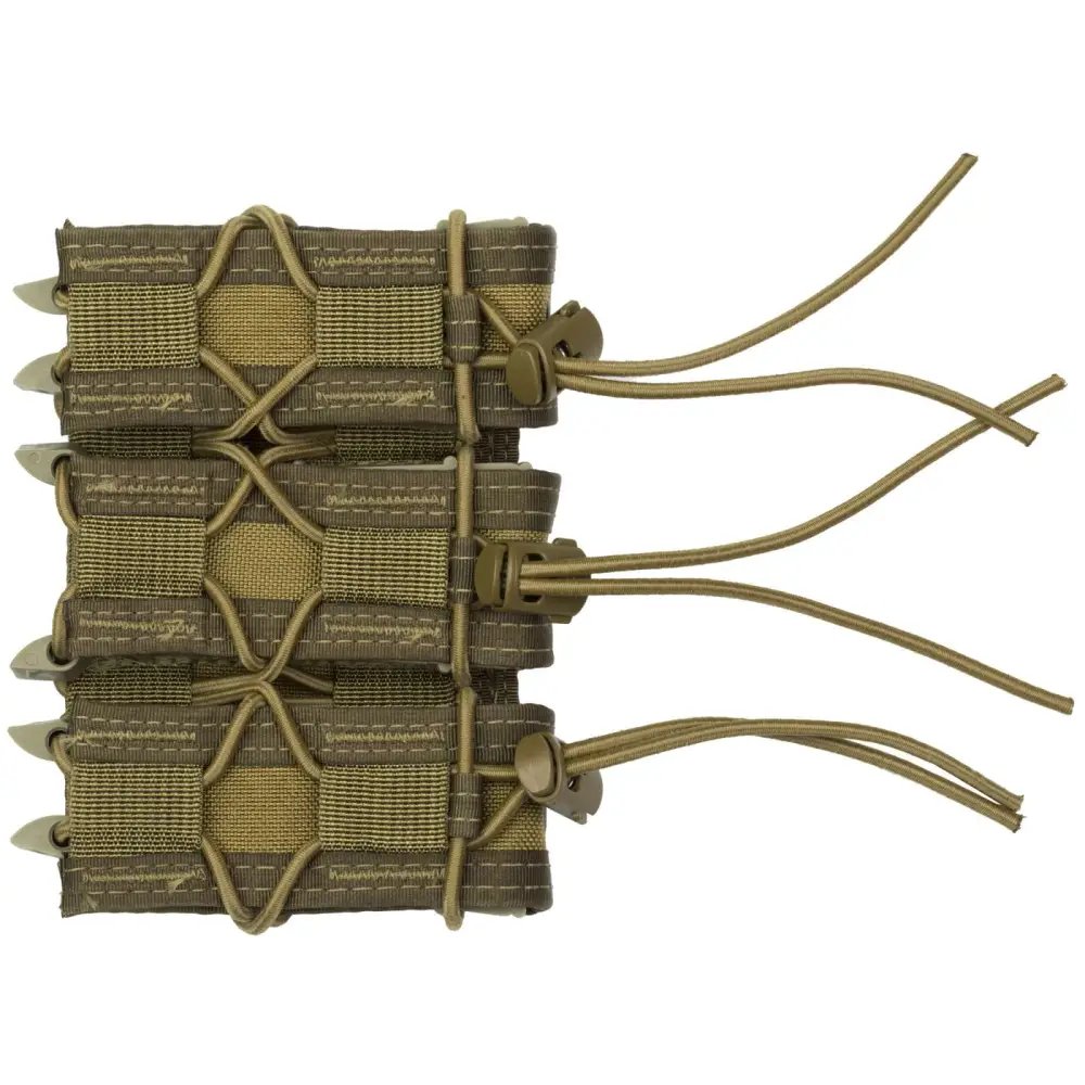 High Standard TACO 11PT03CB Triple Mag Pouch Coyote Brown MOLLE Nylon - High Standard