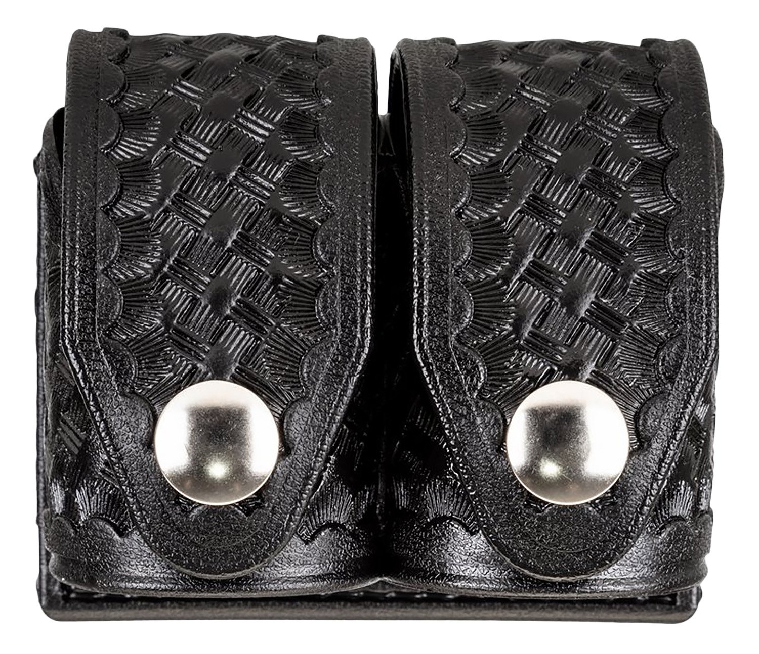 HKS 203BMBN Speedloader Case Black Hytrel Double Medium 2.25 in Belt Loop - HKS Speed Loaders