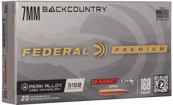 Buy Federal Premium P7BCLRX1 7mm Backcountry 168gr Barnes LRX Copper 20/Box online