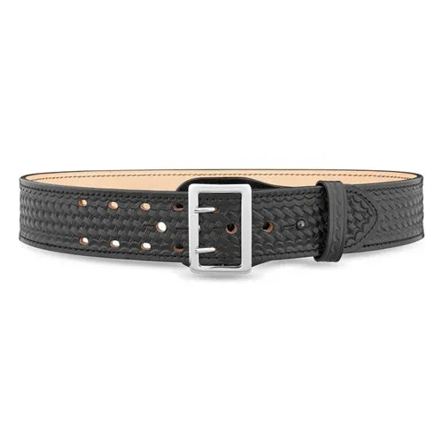 Dutyman Basketweave Leather Sam Brown 2-1/4 In Duty Belt Nickel Buckle